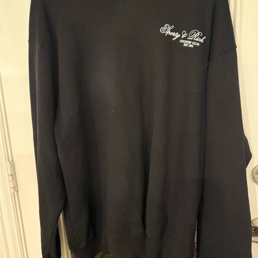 Sporty & Rich Black Crewneck Sweater